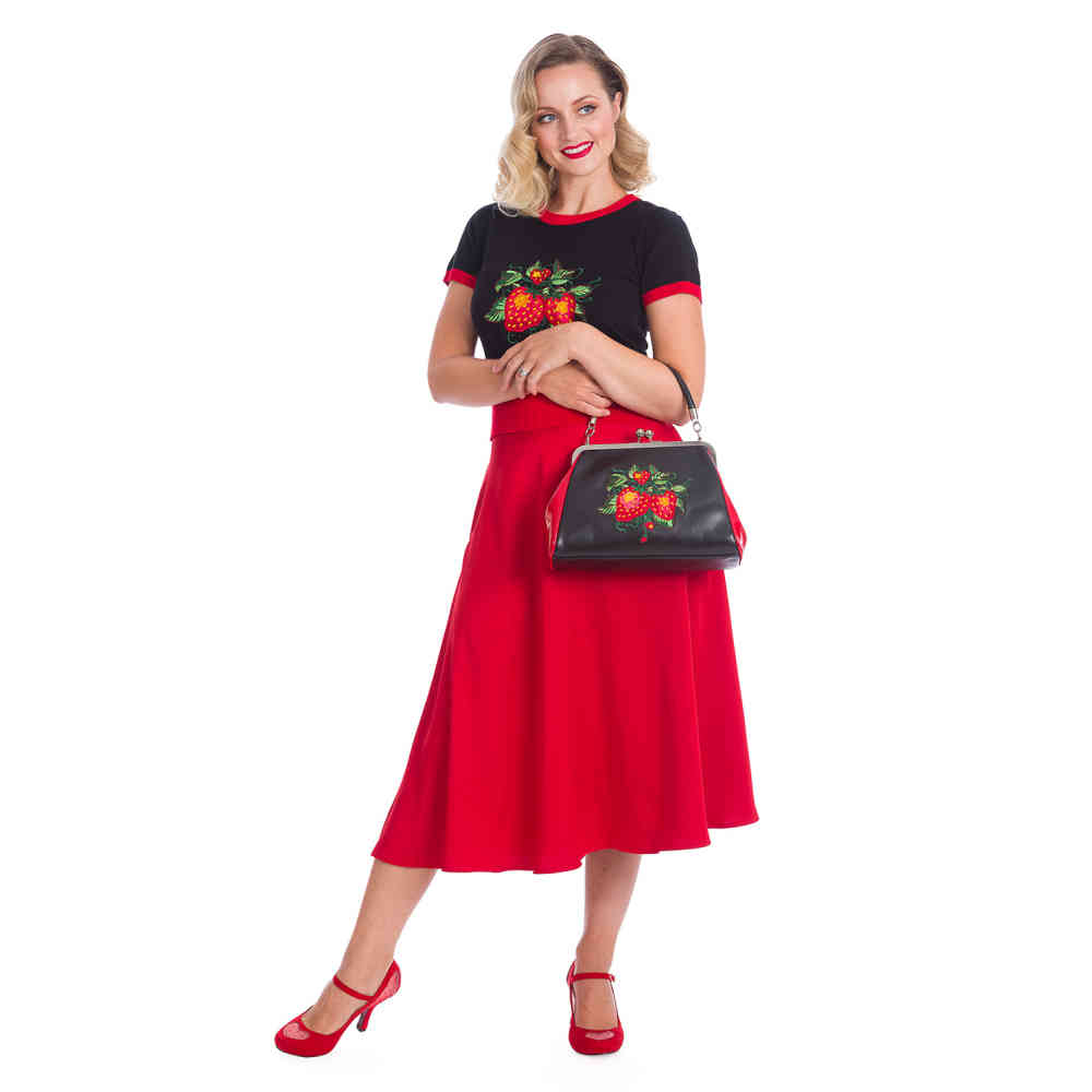 Dancing Days - STRAWBERRY RED Long skirt - Red